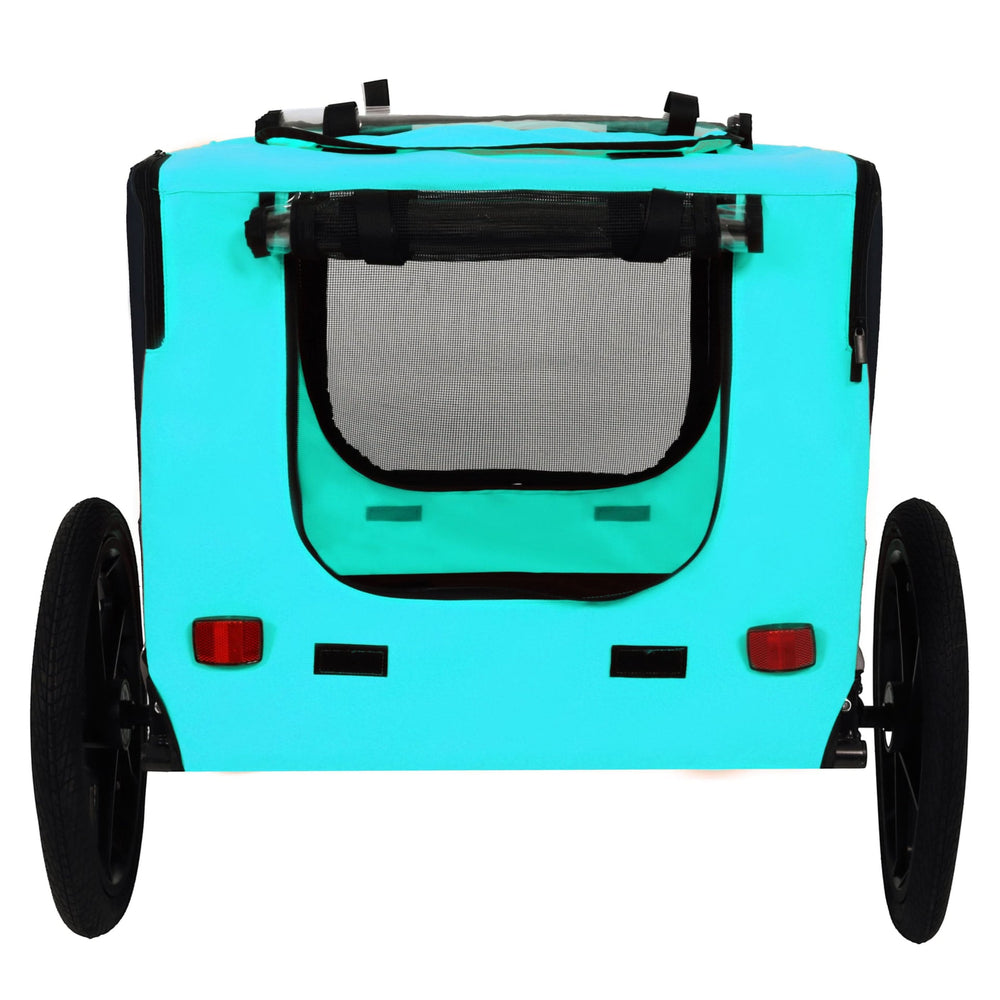 Pet Bike Trailer Dog Cart for Bicycle,Suitable for Small and Medium Pets, Easy Folding Cart Frame, Quick Release Wheel, Non-Slip Floor, Internal Leash Media 11