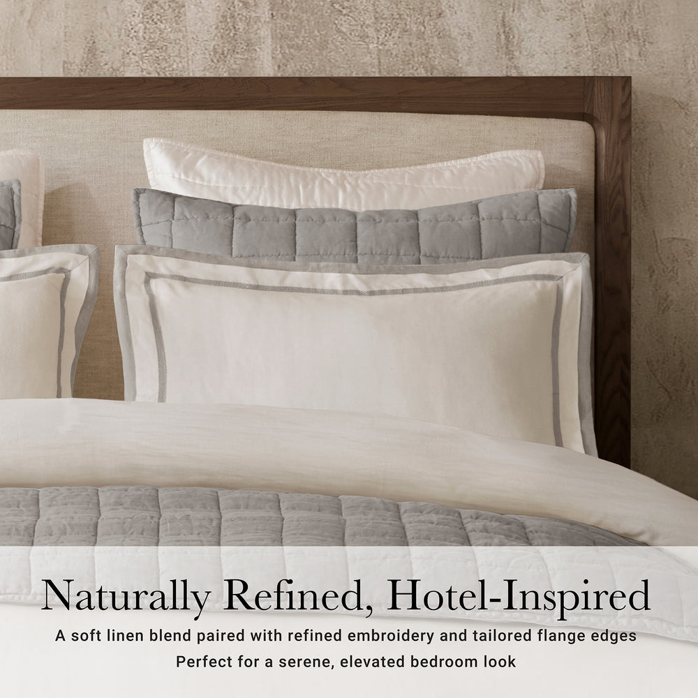 3 Pieces King/Cal King Duvet Cover Set,White+Gray Media 6