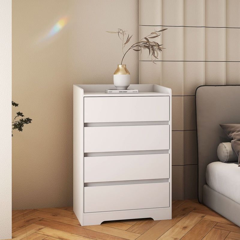 Bedroom Dresser Waterproof Minimalist White Cabinet Storage Organizer