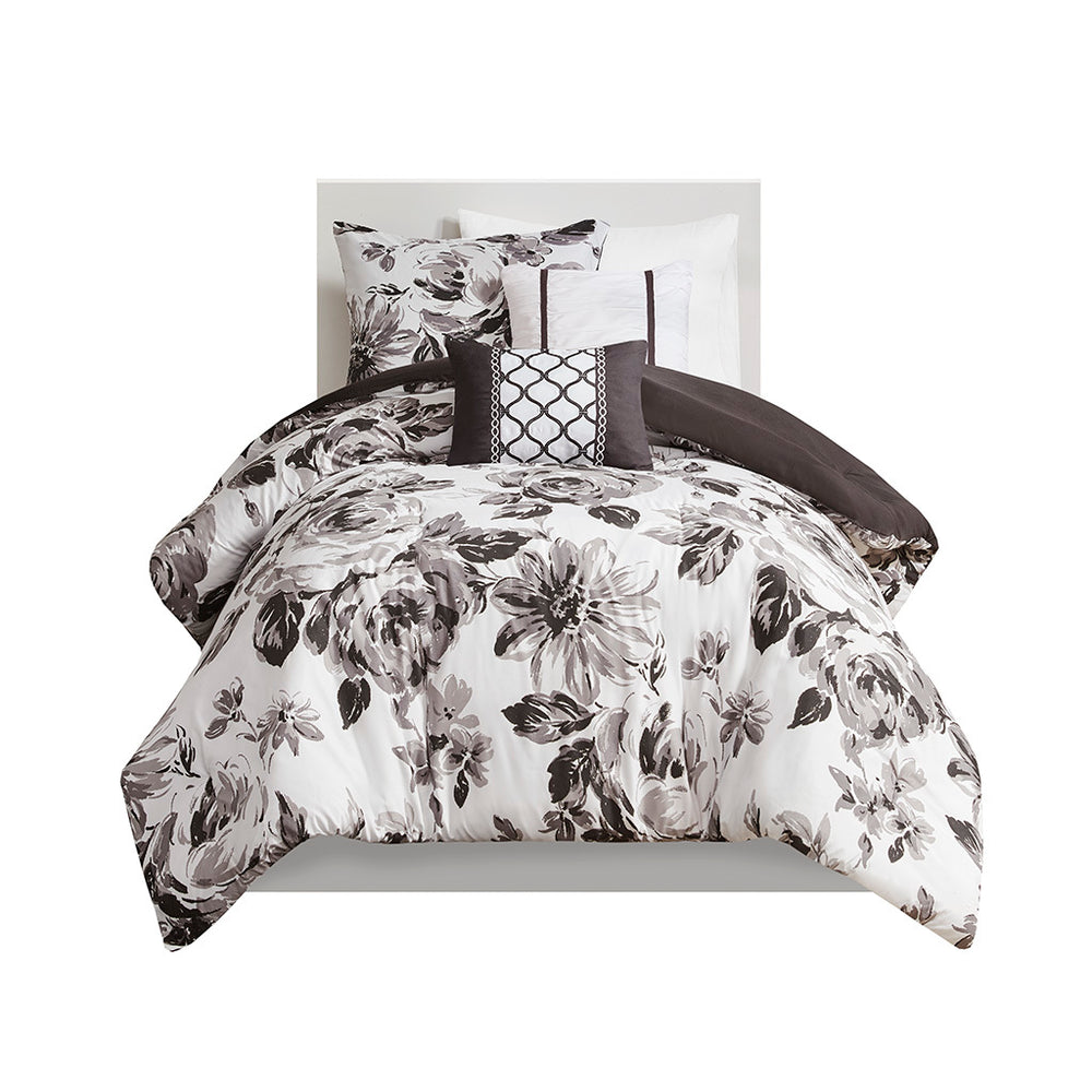 Twin/Twin XL Floral Print Comforter Set Media 10