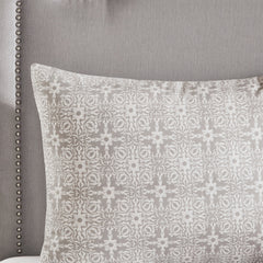 4 Piece Embroidered Cotton Reversible Duvet Cover Set perspective
