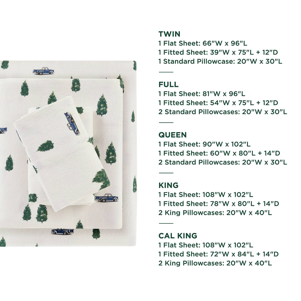 4 PCS Full Sheet Set Green Trees & Trucks Media 7