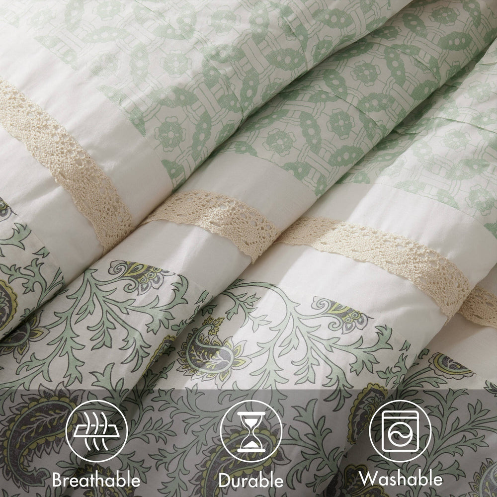 9 Piece Cotton Percale Comforter Set Cal King Media 6
