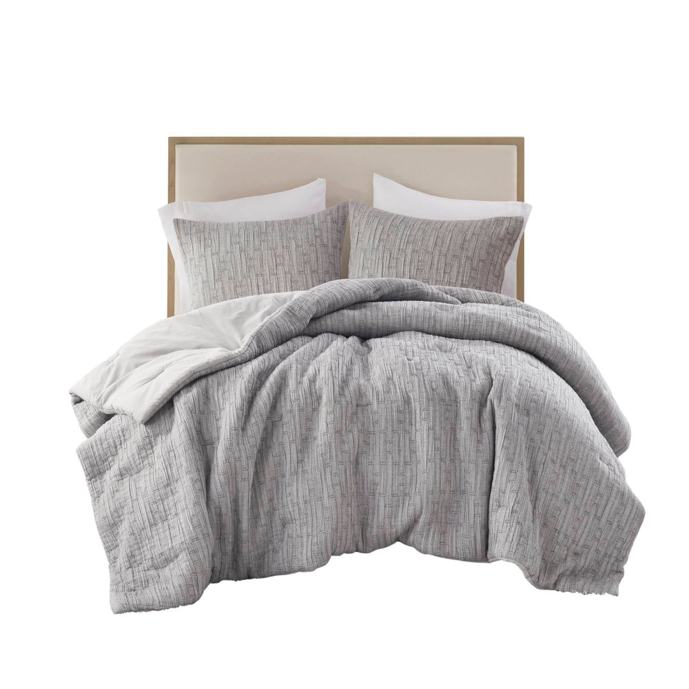 3 Pc solid soft bedding set modern style King/Cal King 100% cotton all season sheets-Charcoal sateen weave bed-sheets Media 3