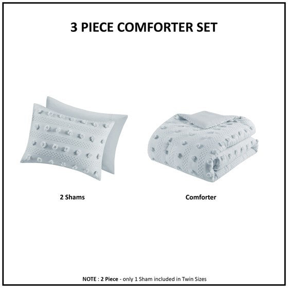 Twin/Twin XL Clip Jacquard Comforter Set Media 9