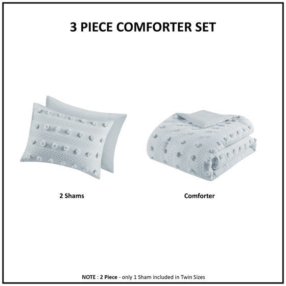 Full/Queen Clip Jacquard Comforter Set Media 9