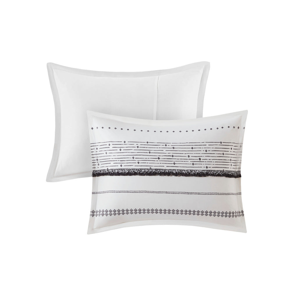 Full/Queen Cotton Printed Duvet Cover Set with Trims Media 13