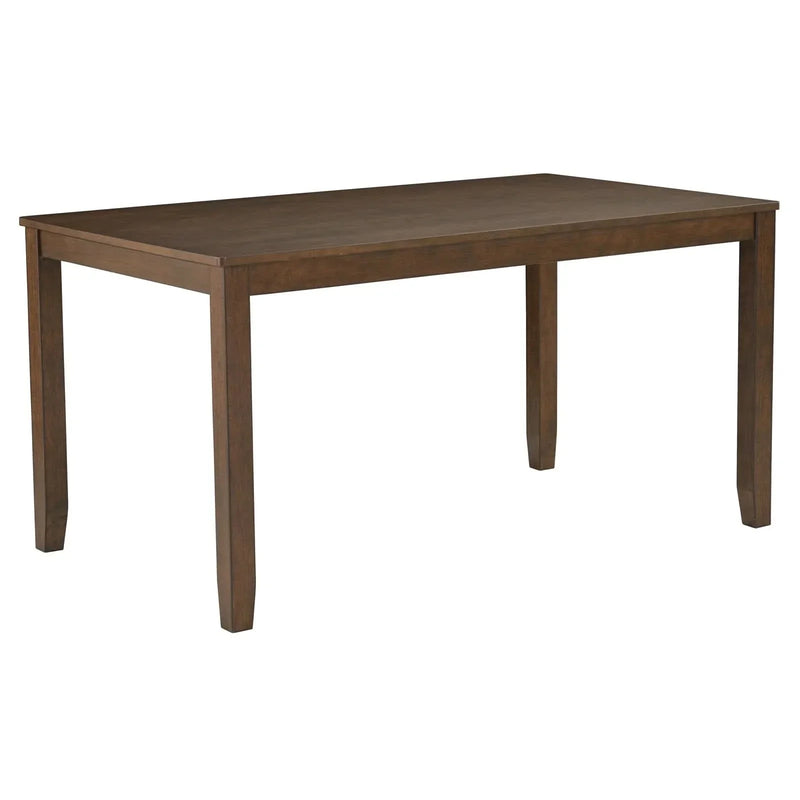 Dining Table Set Bent Wood & Rubber Wood 6 Person Farmhouse Dining Room
