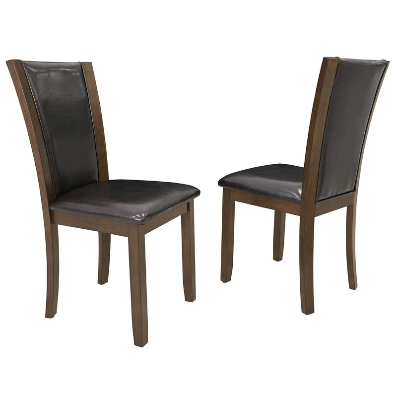 Dining Table Set Bent Wood & Rubber Wood 6 Person Farmhouse Dining Room