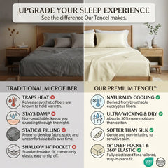 TENCEL Lyocell Sheet Set 4-Piece Moisture-Wicking All-Season Sleep perspective