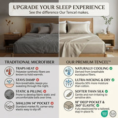 TENCEL Lyocell Sheet Set 4-Piece Moisture-Wicking All-Season Sleep perspective