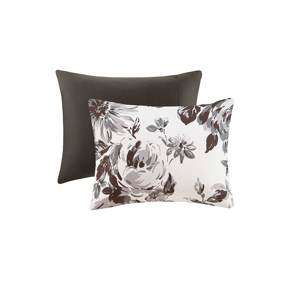 Full/Queen Floral Print Comforter Set Media 3