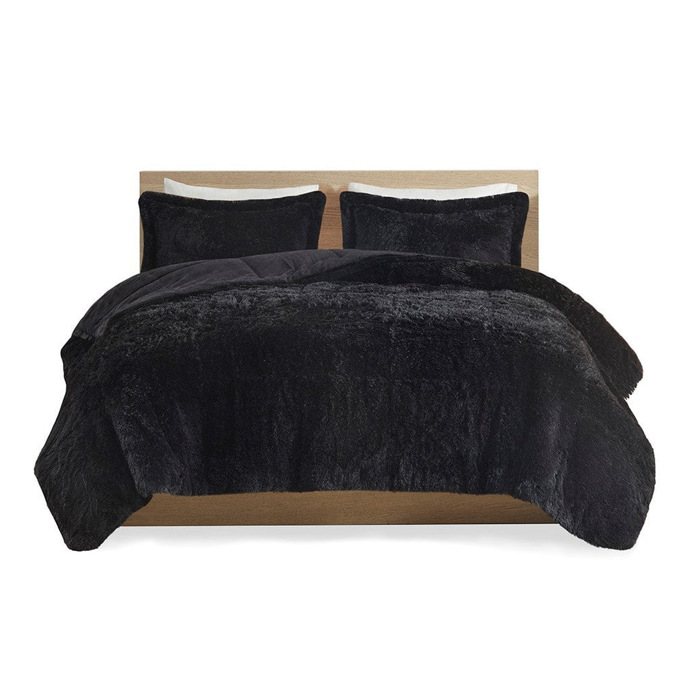 Twin/Twin XL Shaggy Long Fur Comforter Mini Set Media 6