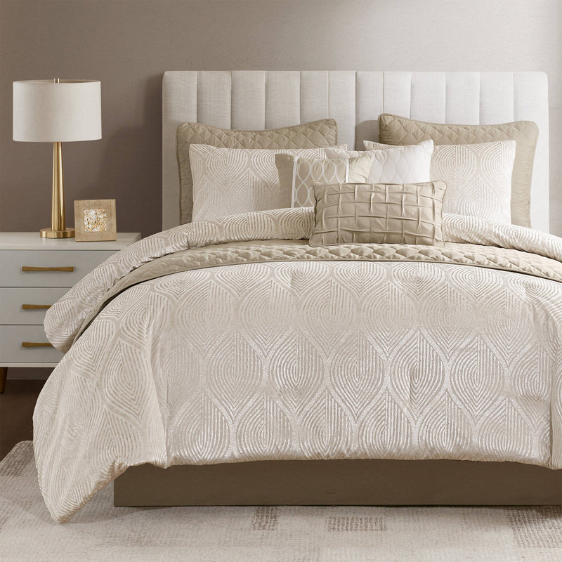 10- Piece Jacquard Comforter Set