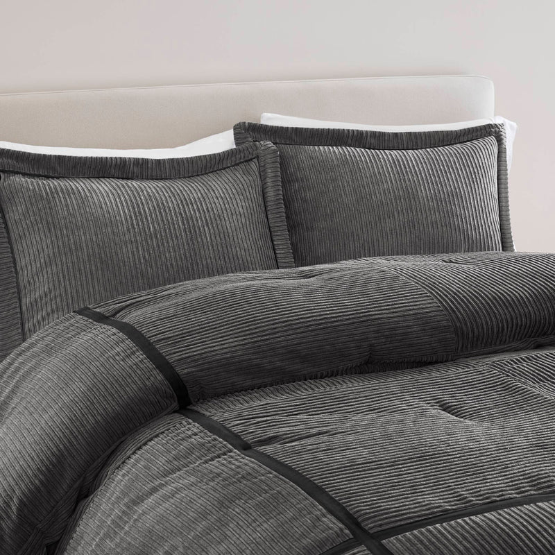 7 Piece Micro Corduroy Comforter Set
