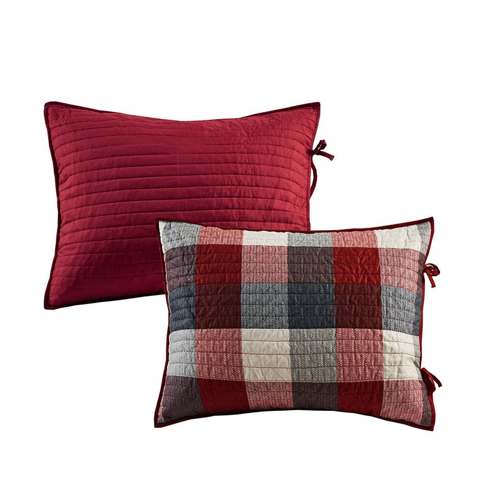 6 Piece Reversible Plaid Daybed Cover Set Red Daybed Media 17