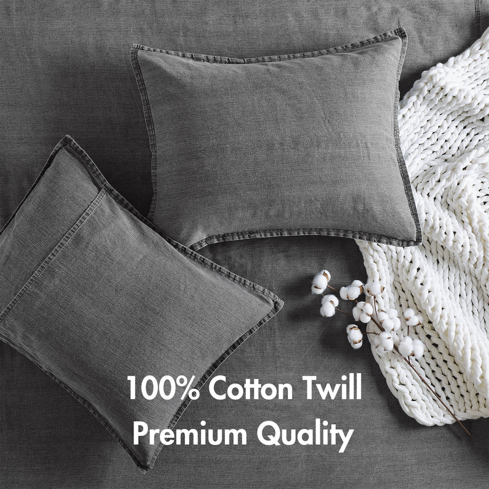 3PCS Full/Queen Twill Washed Comforter Set Media 3