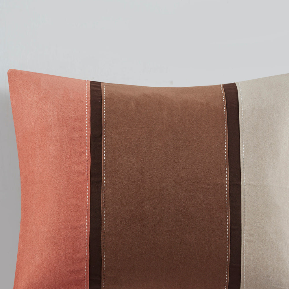7 Piece Faux Suede Comforter Set Coral King Media 10
