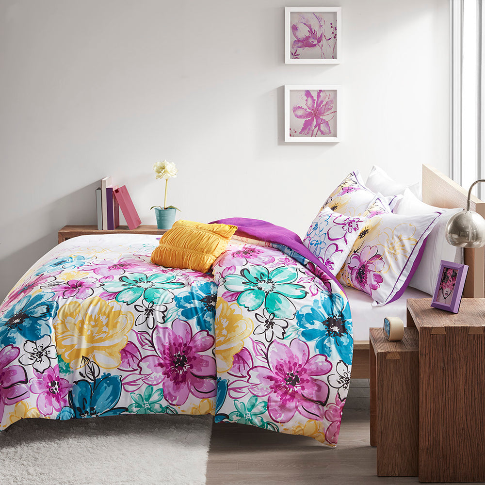 King/Cal King Floral Comforter Set Media 11