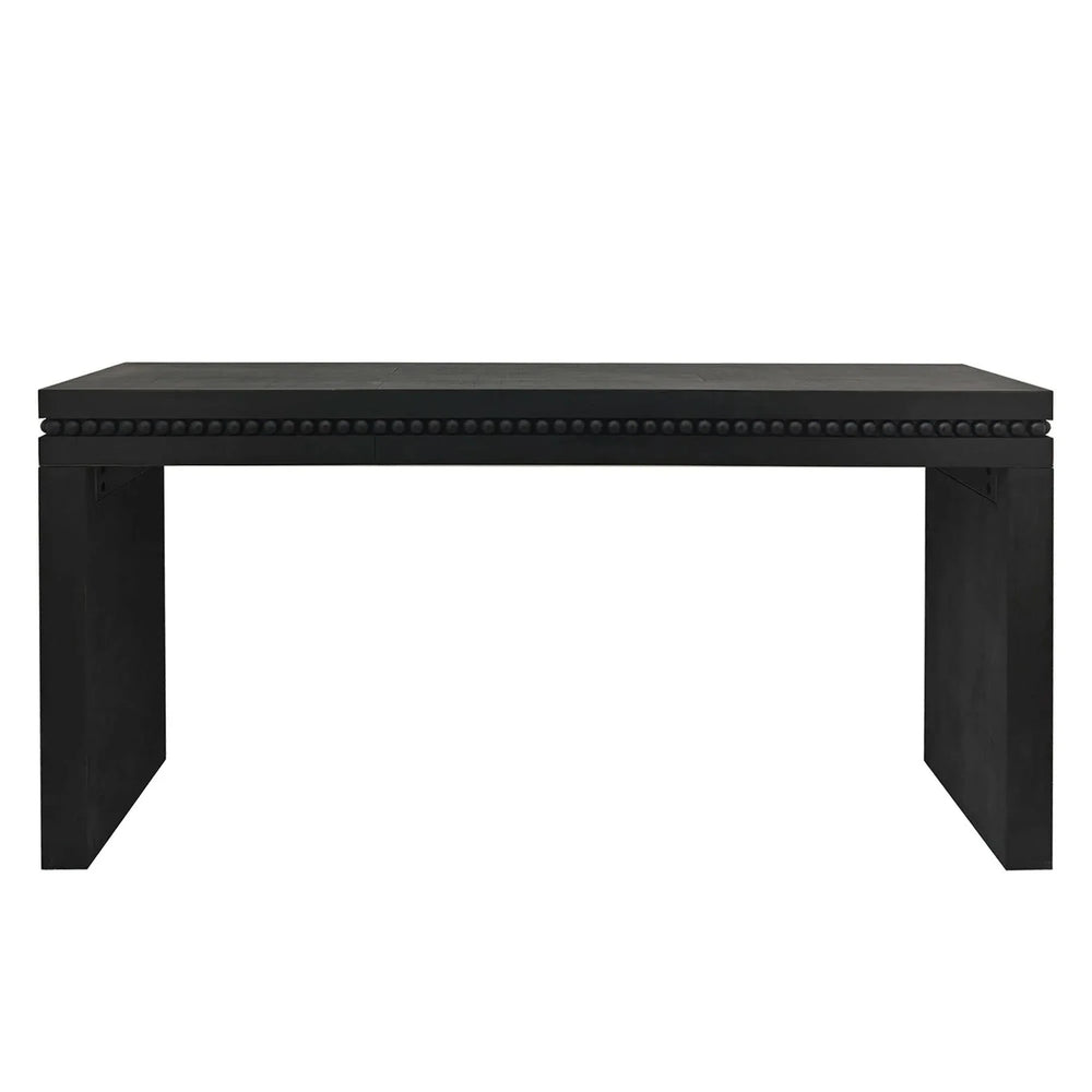 Console Table Black Wood Engineered Wood Beaded Trim Modern Entryway Media 3