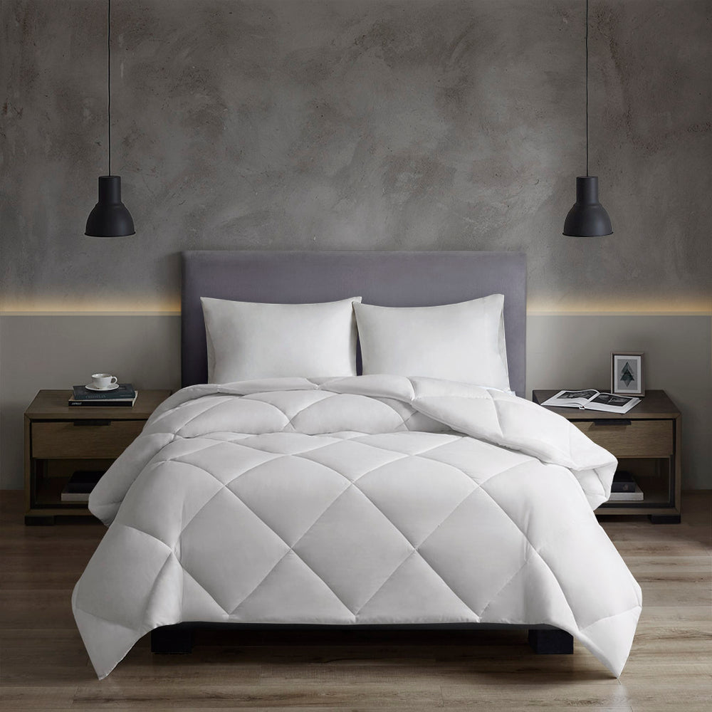Oversized Down Alt Comforter with HeiQ Smart Temp Treatment White Full/Queen Media 1