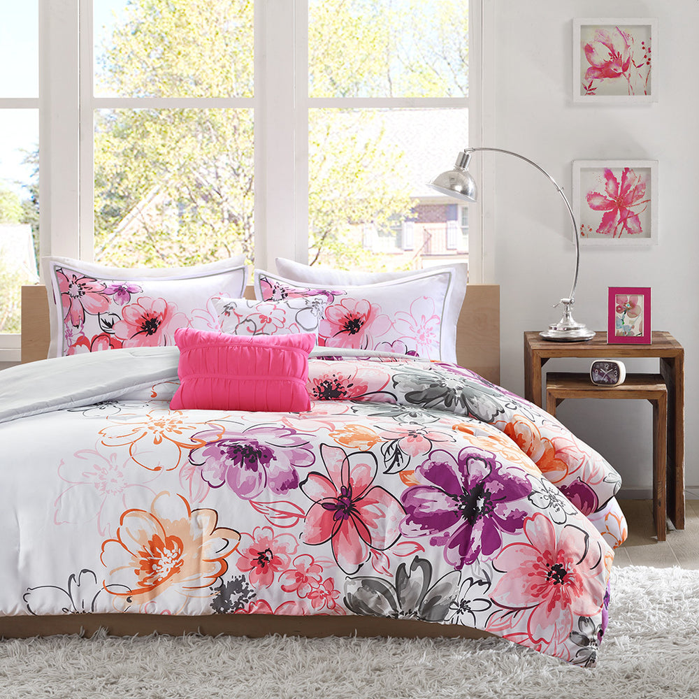 King/Cal King Floral Comforter Set Media 13
