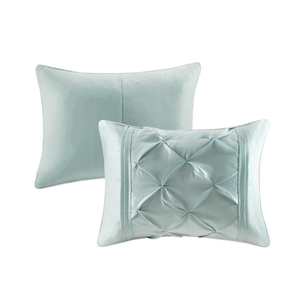 7 Piece Tufted Comforter Set Seafoam King Media 4