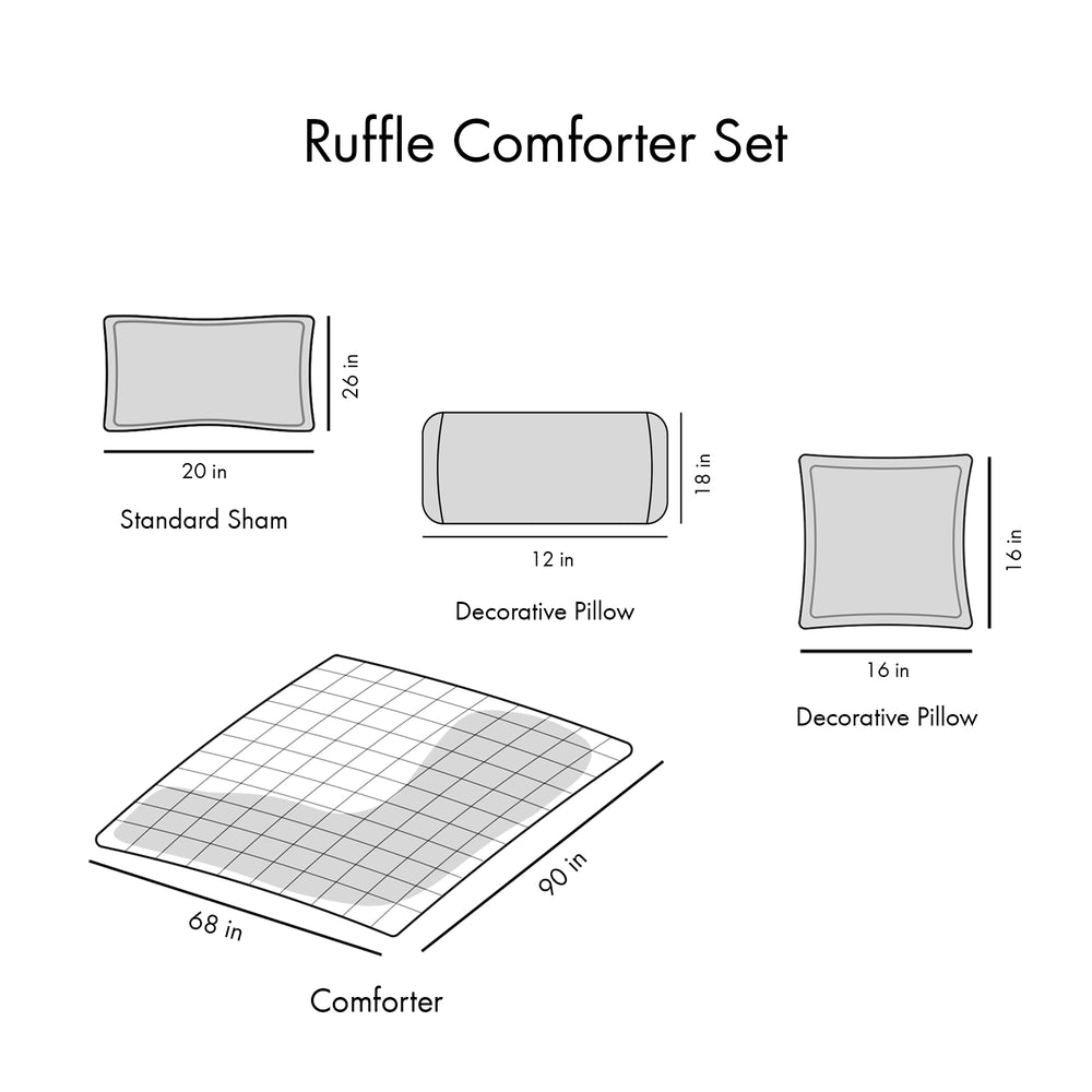 Twin/Twin XL Ruffle Comforter Set Media 13