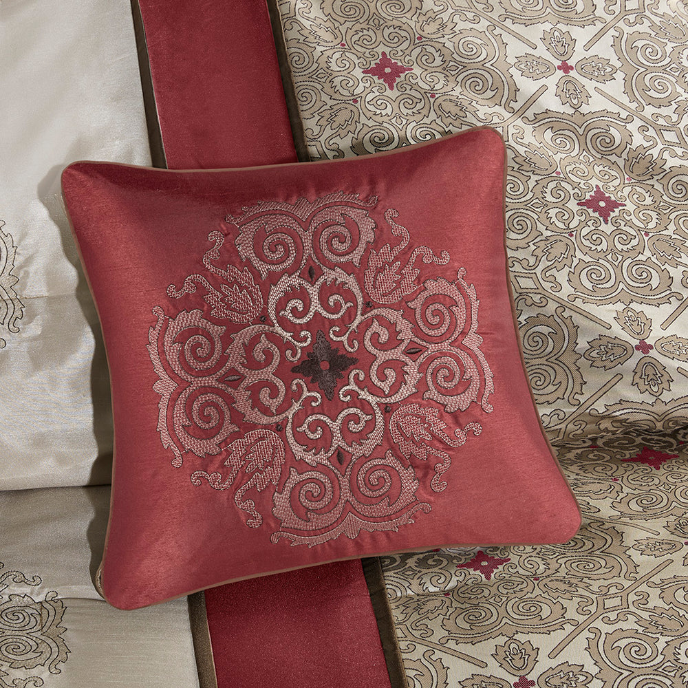 King 7 Piece Jacquard Comforter Set with Throw Pillows Media 16