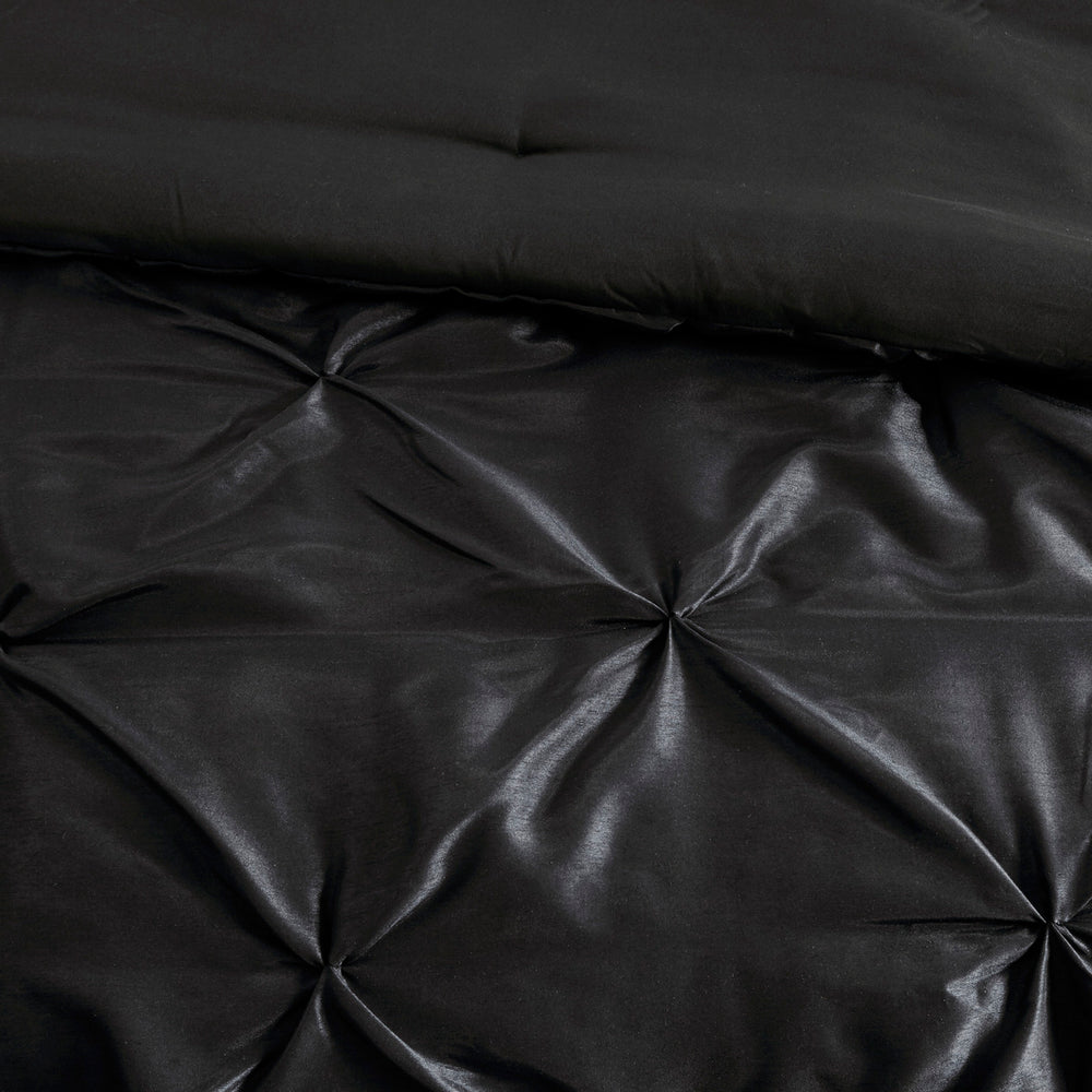 7 Piece Tufted Comforter Set Black Cal King Media 10
