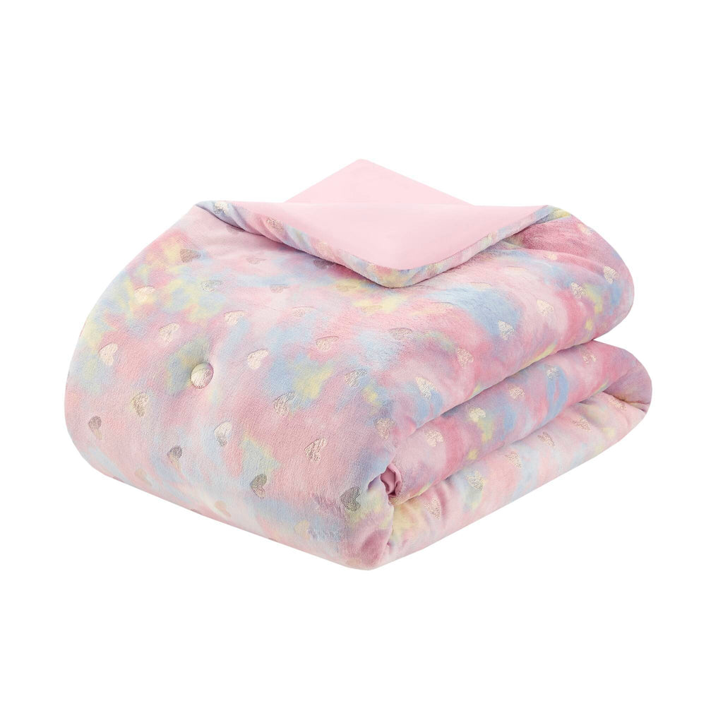 Metallic Printed   Comforter Set with Throw Pillow Twin/Twin XL Media 5