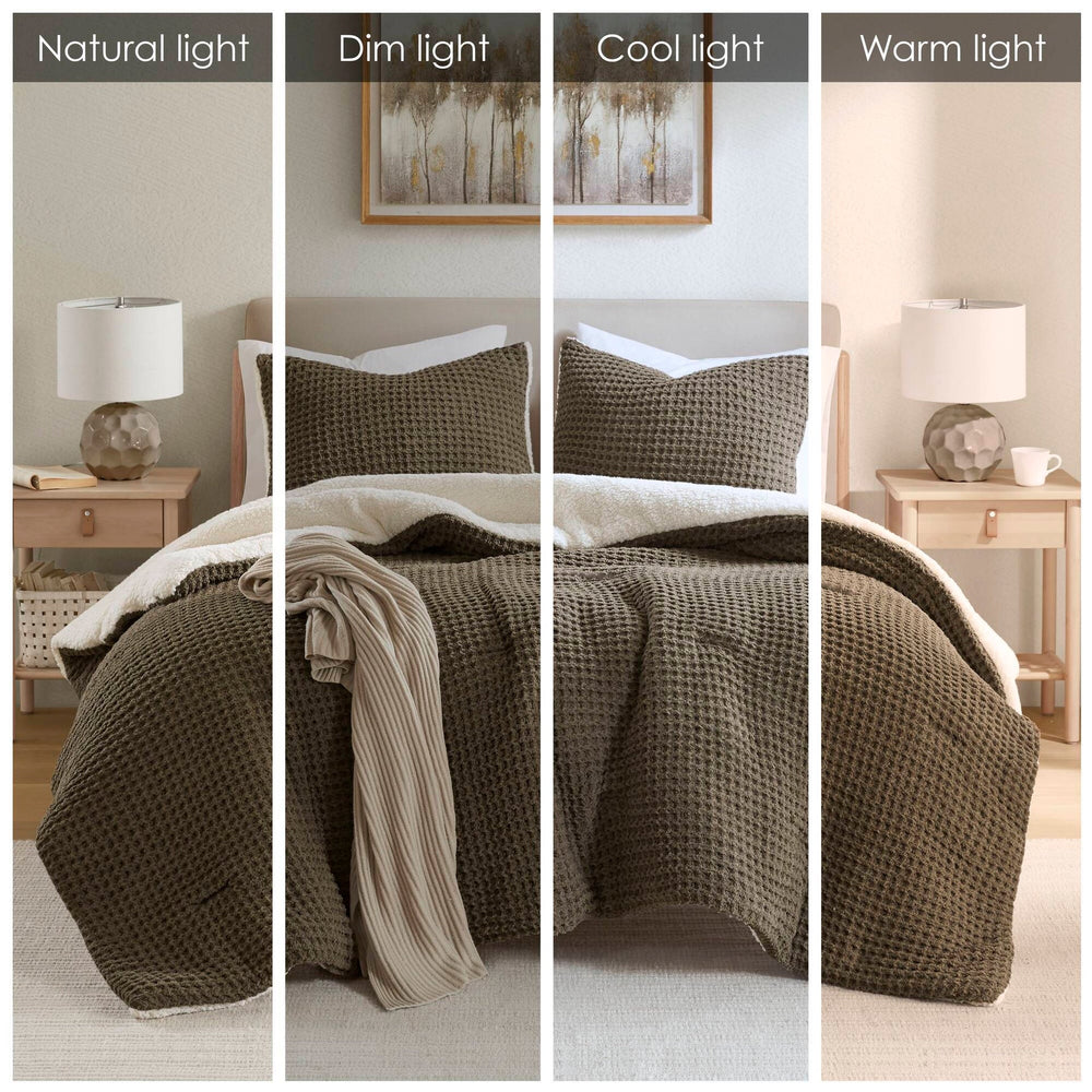 Knit Chenille Comforter Set Twin Media 2
