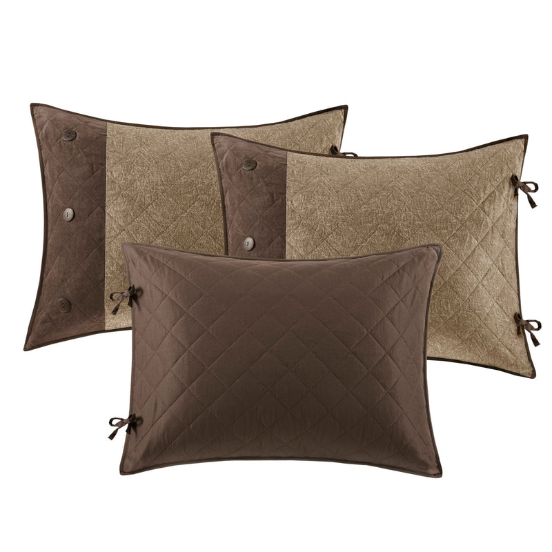 6 Piece Reversible Daybed Cover Set Brown Daybed