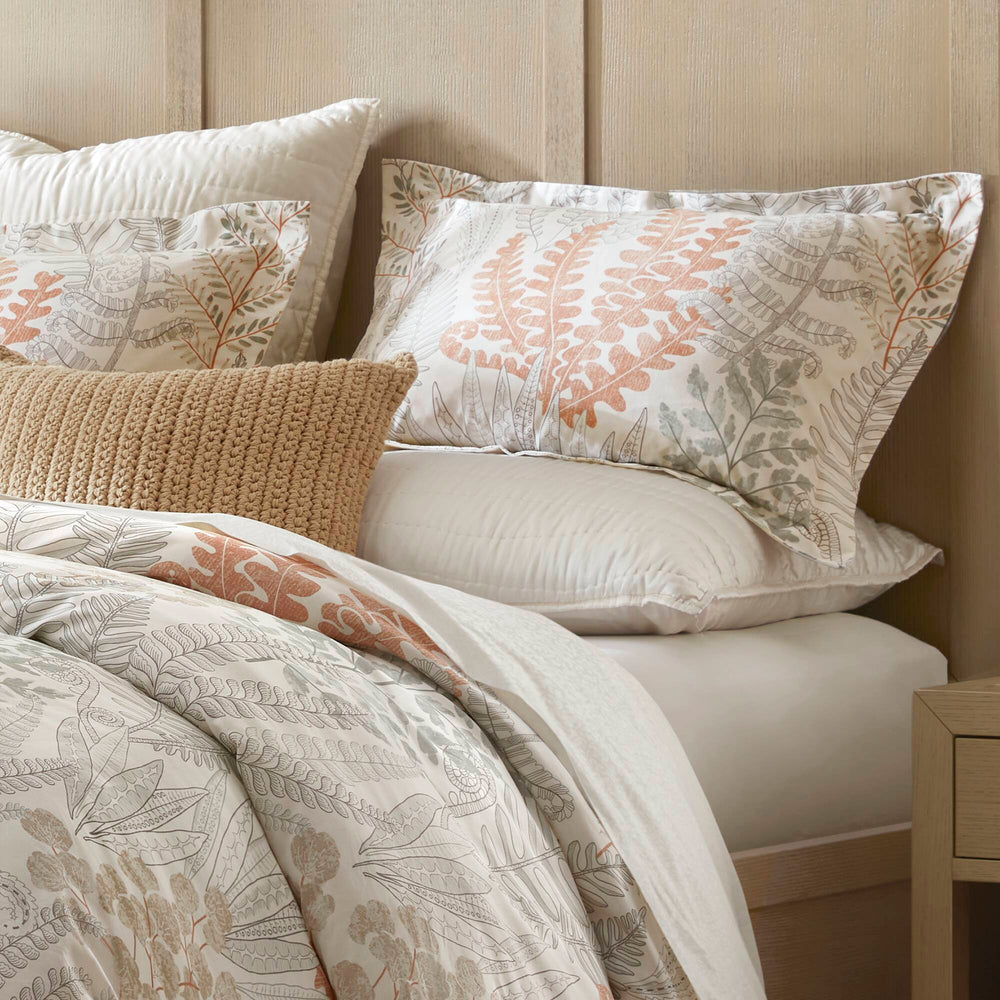 3-Piece King 100% Cotton Sateen Duvet Cover Set,Terracotta/Linen Media 5
