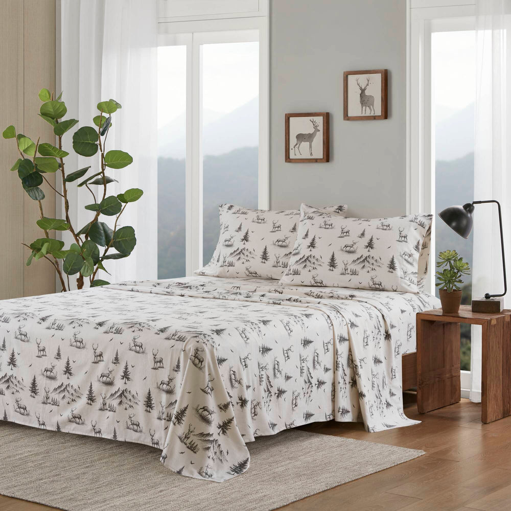 4 PCS Full Sheet Set Gray Deer Toile Media 21