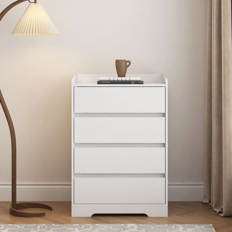 Bedroom Dresser Waterproof Minimalist White Cabinet Storage Organizer