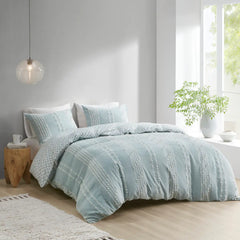 3 Piece Cotton Jacquard Duvet Cover Set perspective