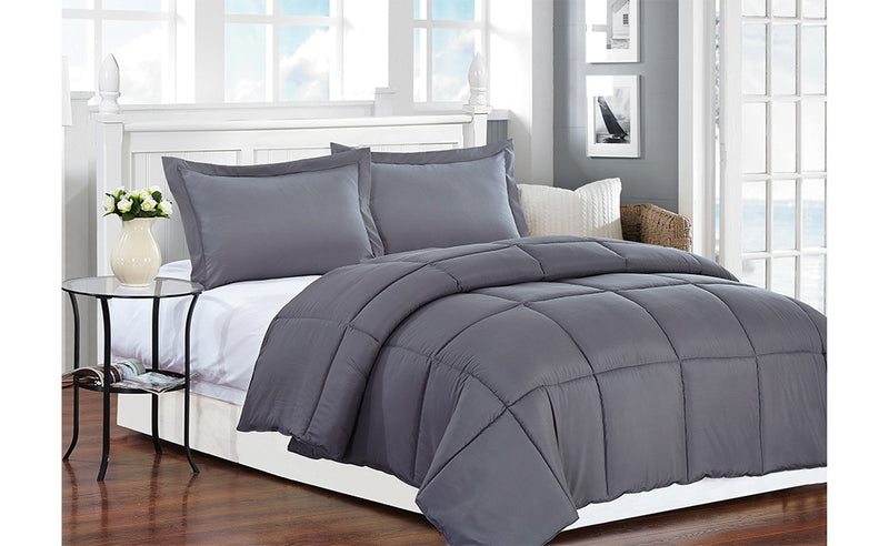 Modern Style Down Comforter, King Size ,6 Lbs, All Season Duvet Insert, Ultra Soft Quilted Comforter Core