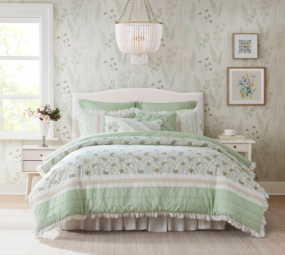 9 Piece Cotton Percale Comforter Set King Media 21