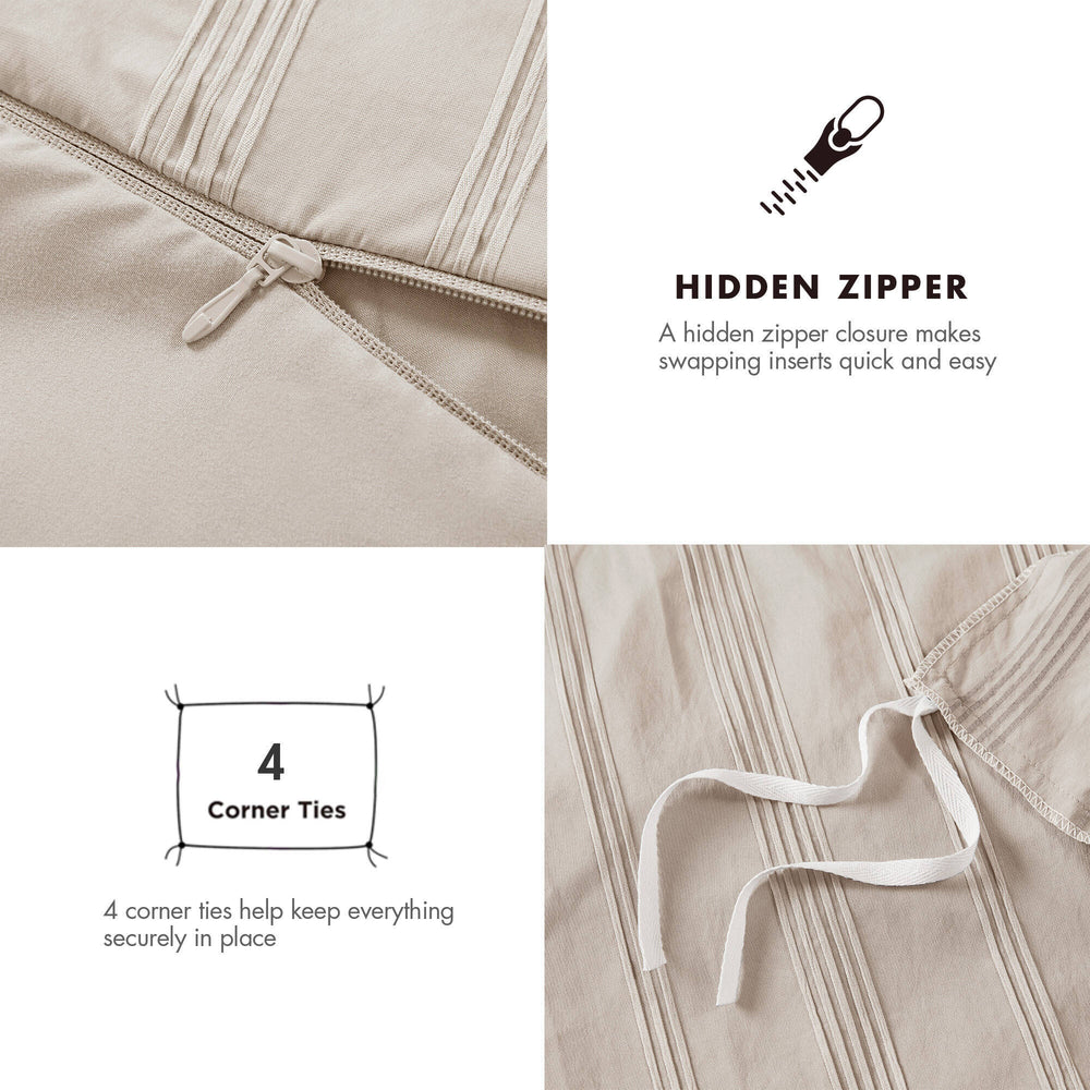7-Piece Full Woven Striped Comforter Set Media 5