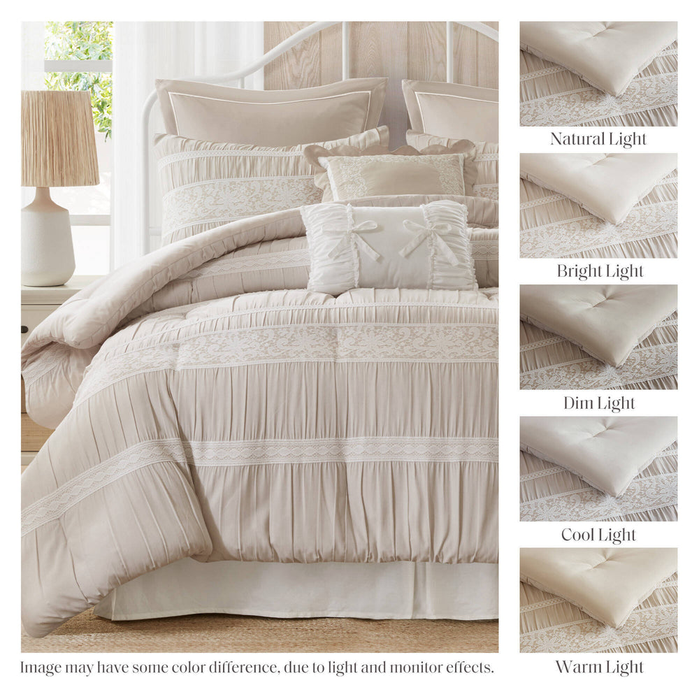 7- Piece Queen Jacquard Comforter Set Media 4