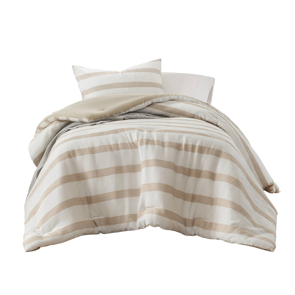 2-Piece Twin/Twin XL Yarn-dyed striped comforter Media 13