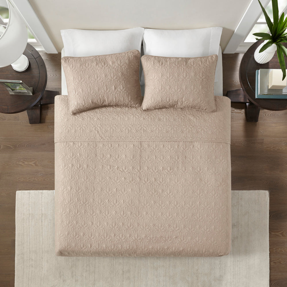 Reversible Quilt Set Khaki Full/Queen Media 5