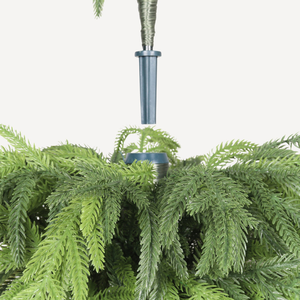 5' Artificial Real Touch Pine Tree in Black Plastic Pot, 2pc/set Media 10