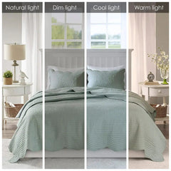 Reversible Scalloped Edge Quilt Set perspective