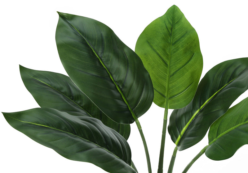 Artificial Plant, 17' Tall, Aureum, Indoor, Faux, Fake, Table, Greenery, Potted, Real Touch, Decorative, Green Leaves, White Pot