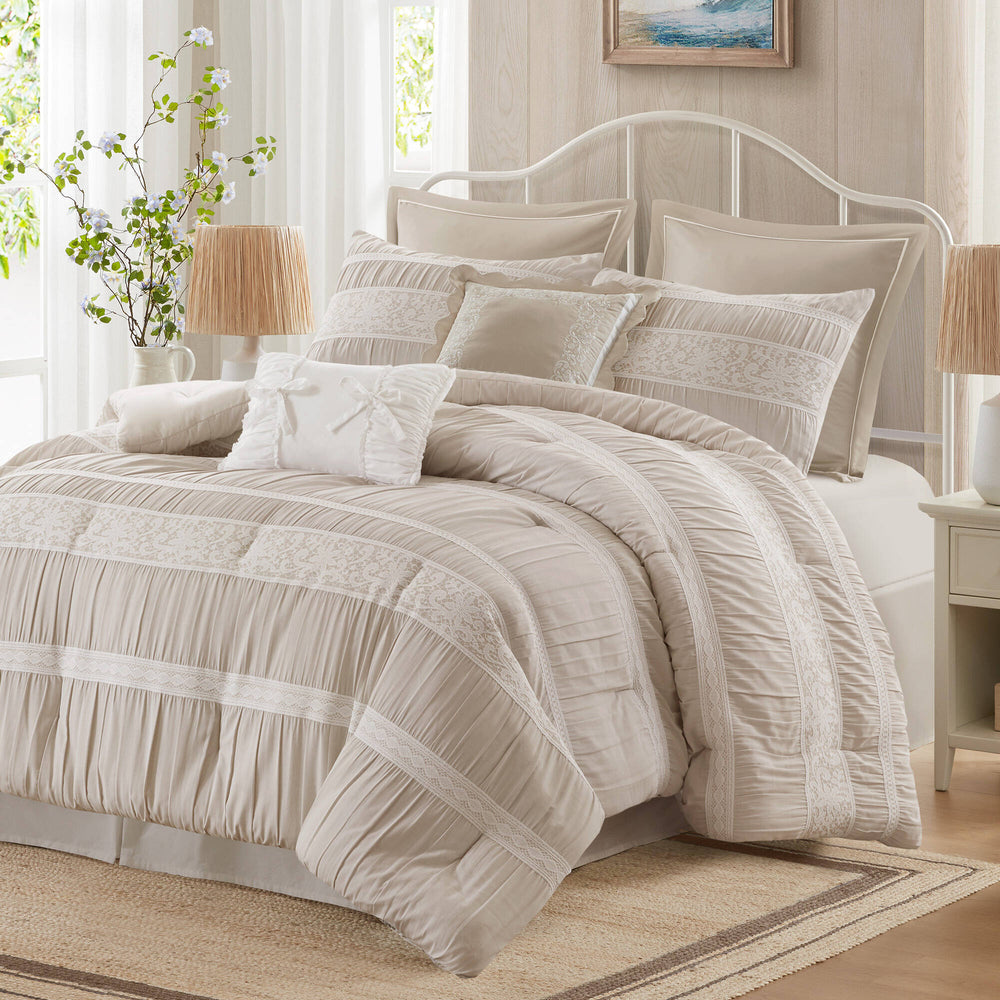 7- Piece Queen Jacquard Comforter Set Media 3