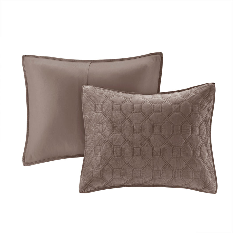 3 Piece Velvet Quilt Set