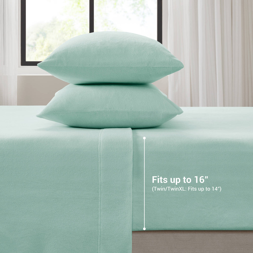 4 PCS King Sheet Set Aqua Media 4