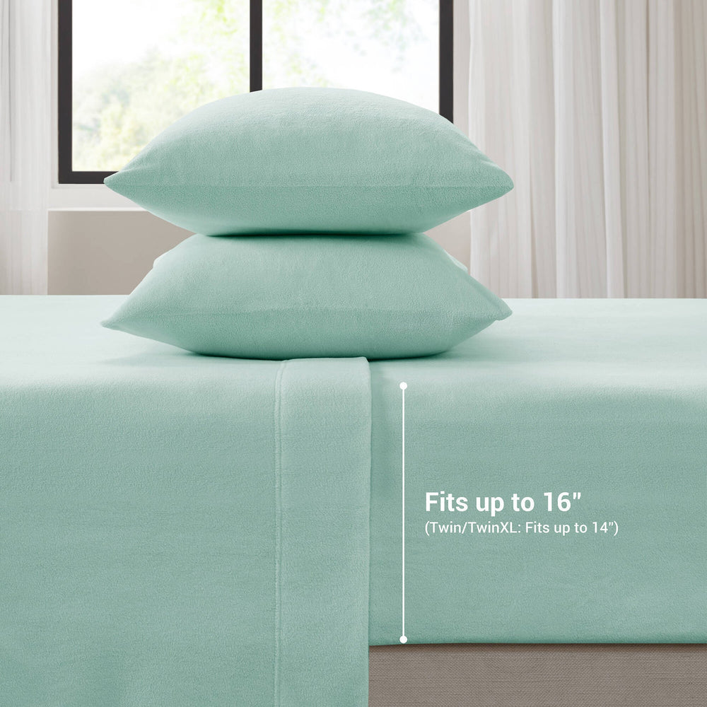 4 PCS Queen Sheet Set Aqua Media 4